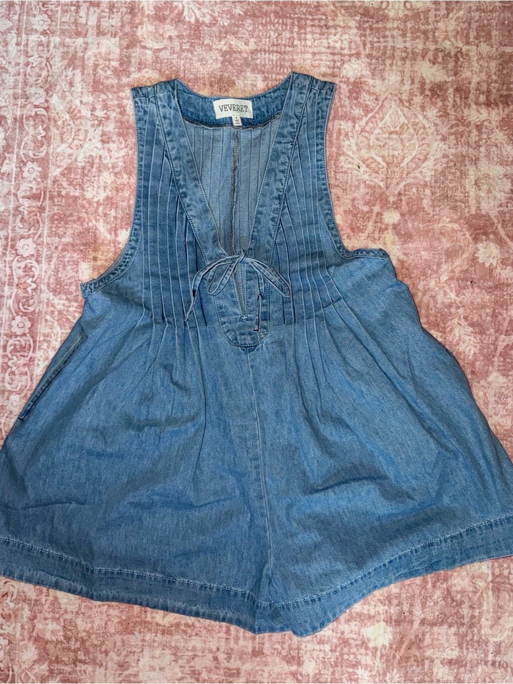 Blue Denim Sleeveless Romper